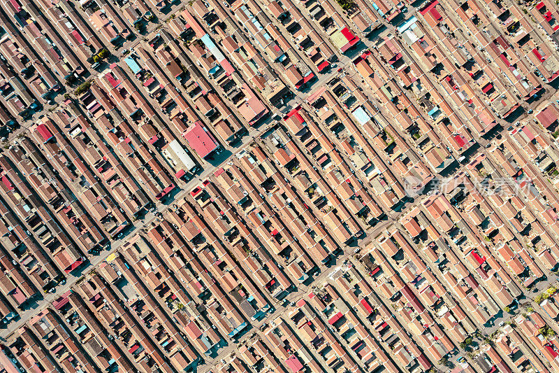 郊区房屋鸟瞰图/中国